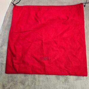 Valentino Garavani Red Large Drawstring Dust Bag Storage 21x18.5 Made in Italy